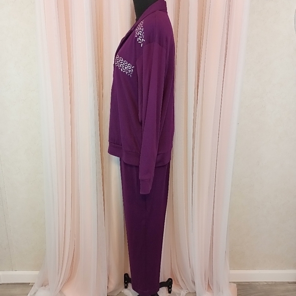 Vintage 80s Gepetto Women's Purple Track Suit size Medium - Picture 3 of 10
